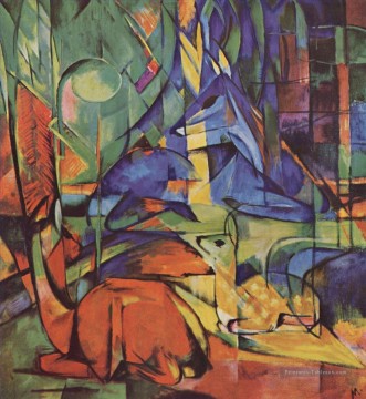 expressionisme Tableau Peinture - Reheim Walde II Expressionisme